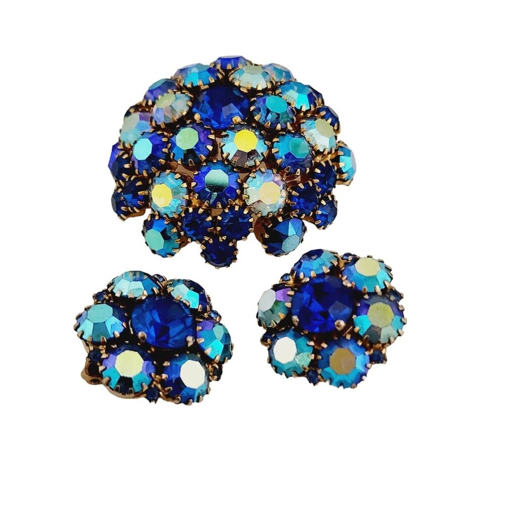 Signed Warner Domed AB Rhinestone Set (A4965)